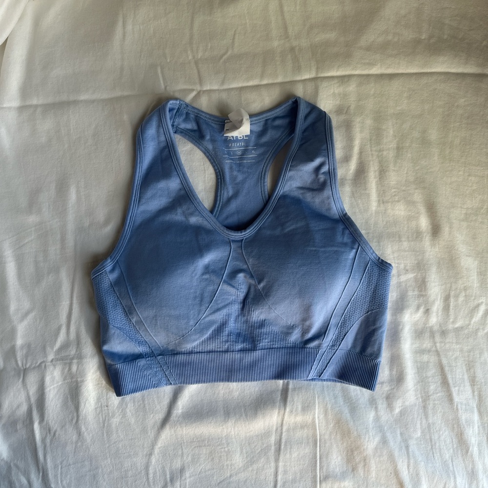 Elegant Blue Racerback Sports Bra